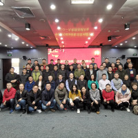 2019年康元公司年終總結大會，全體員工合影（Photo in which all staffs were attending in the year-end conference in 2019）
